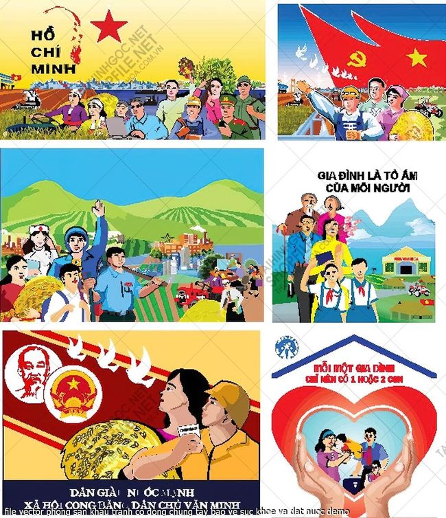 file vector phong san khau tranh co dong chung tay bao ve suc khoe va dat nuoc